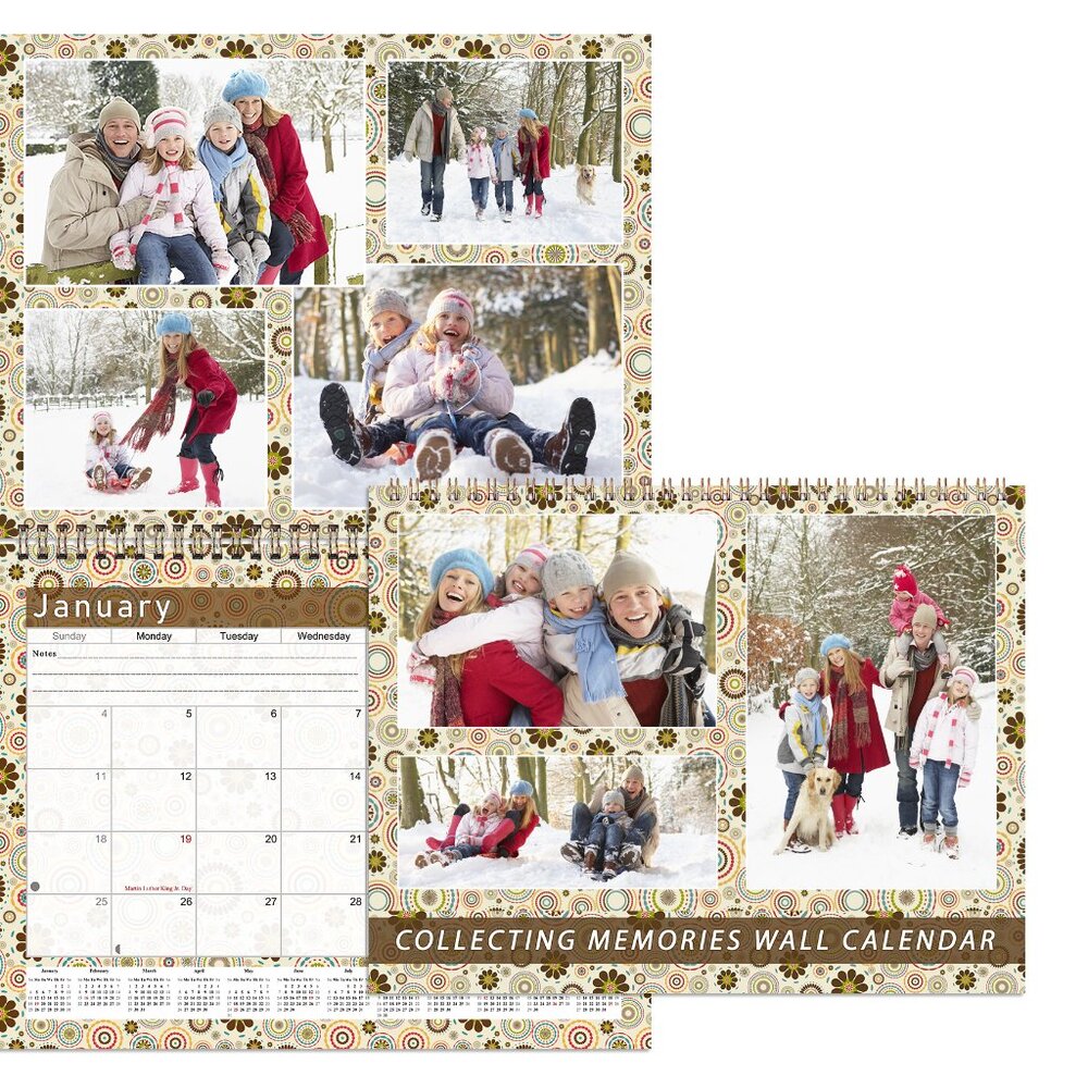 2027 Scrapbook Wall Calendar Spiral-bound - 12 Months Desktop #010